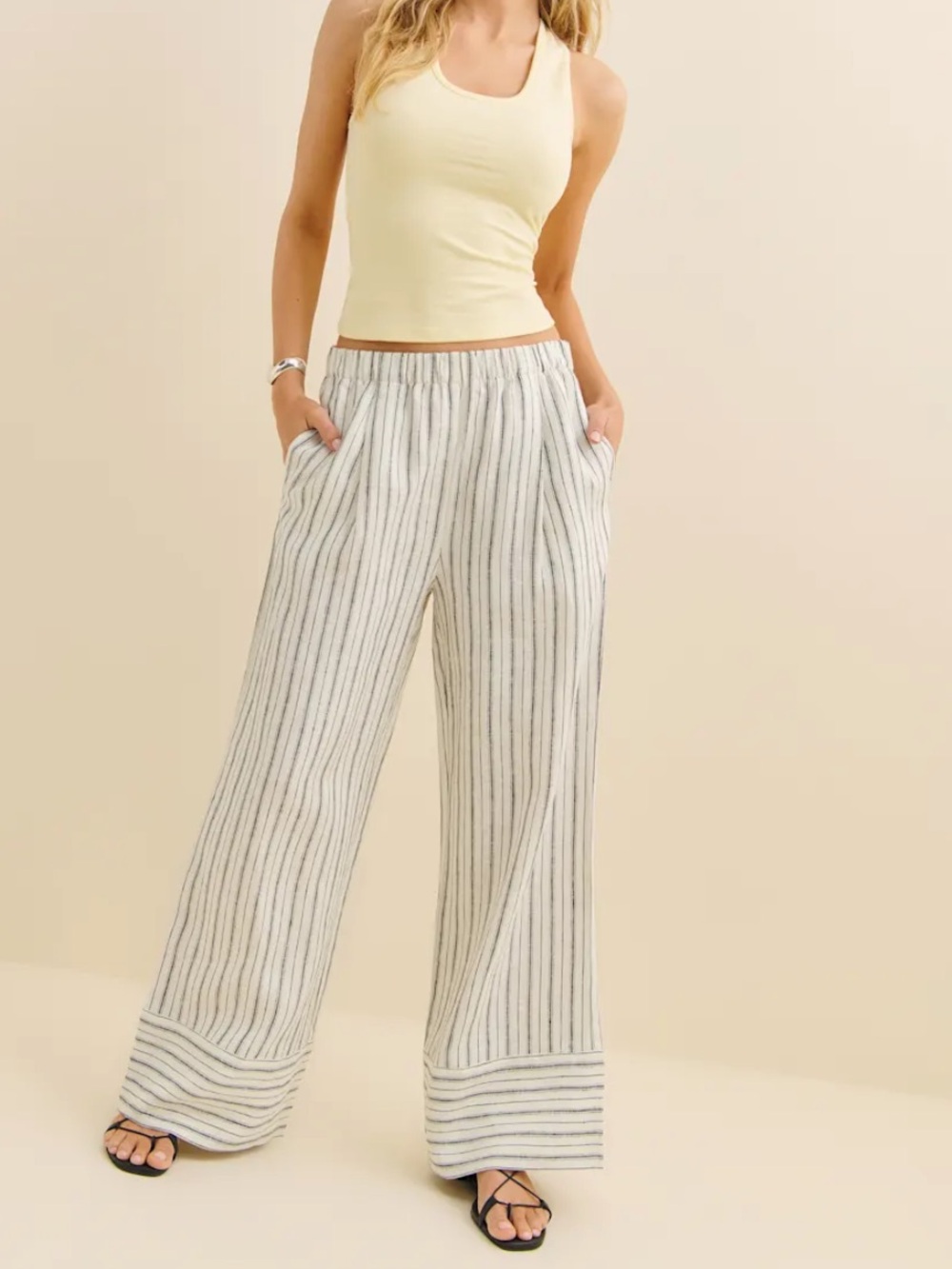 Fernando wide leg linen pant